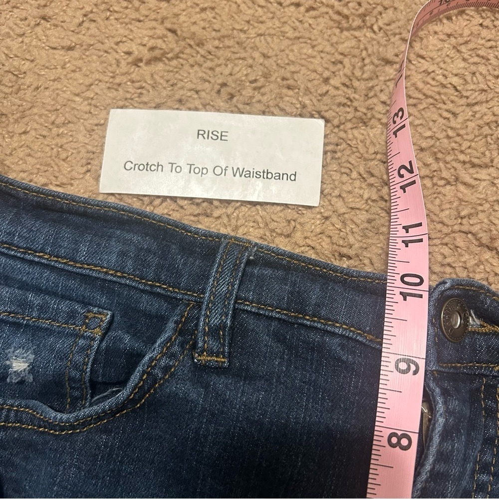 Studio by Denim&Co | High Rise Skinny Jeans Blue Distressed Women’s Size 12P - Picture 12 of 13